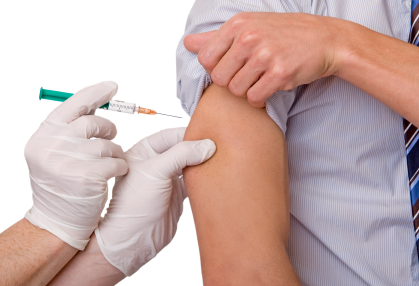Vaccination protection influenza, injection for the prevention of flu